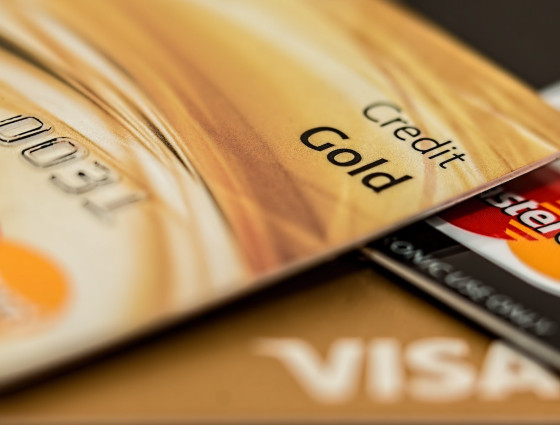 Two different bank cards.